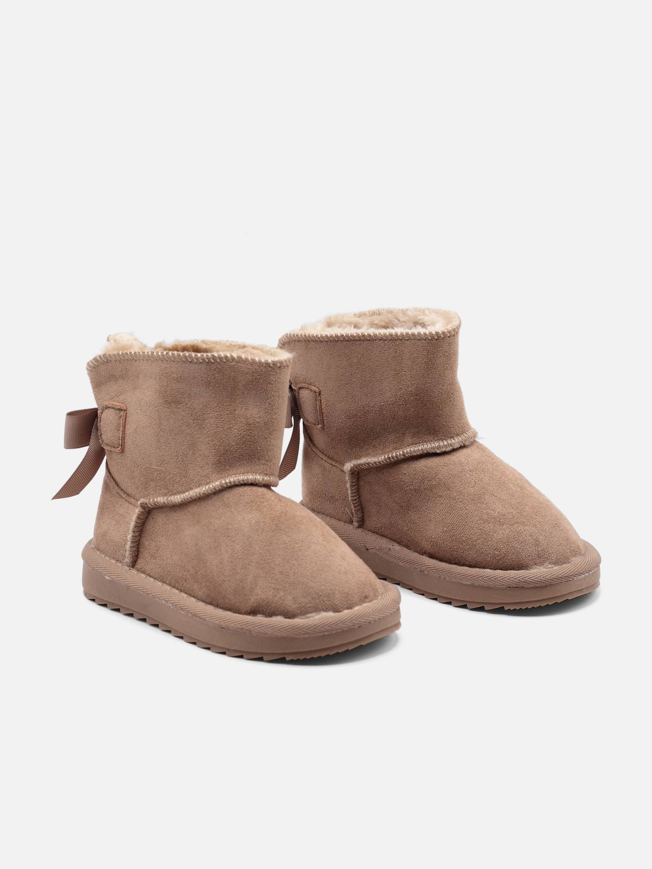 Bottines À Noeuds Taupe