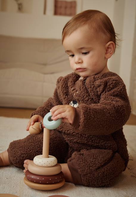 Bébé-Surpyjama bébé en sherpa cracotte