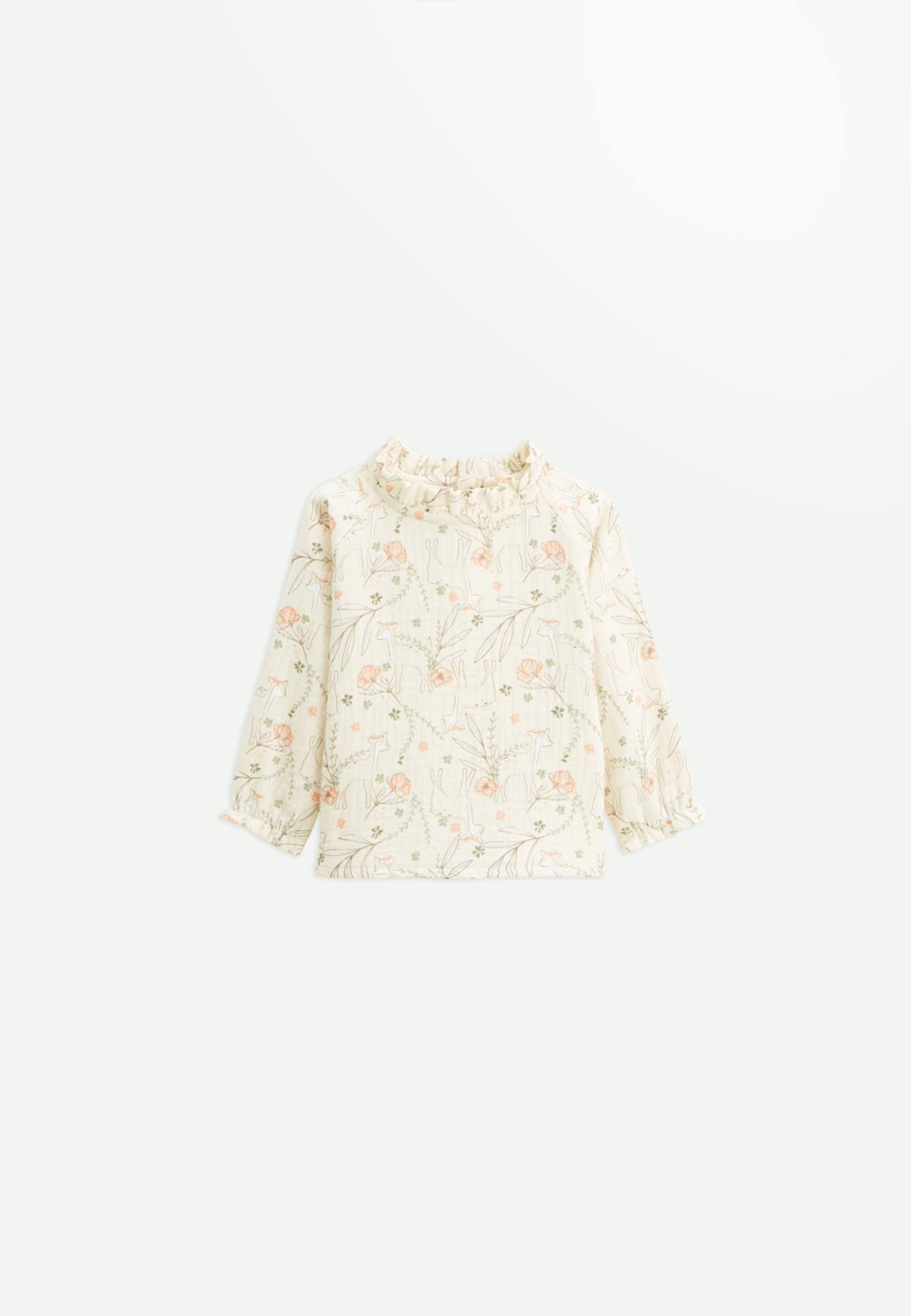Blouse Enfant En Gaze De Coton Lison Ecru