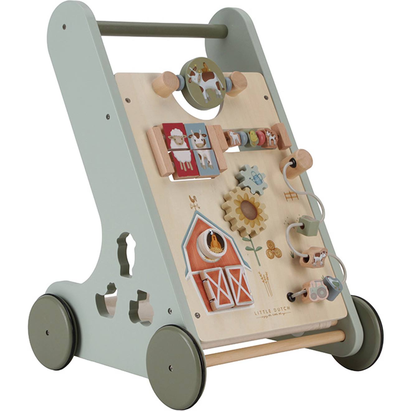 Chariot De Marche En Bois Little Farm Multicolore (Little Dutch) - Image 1