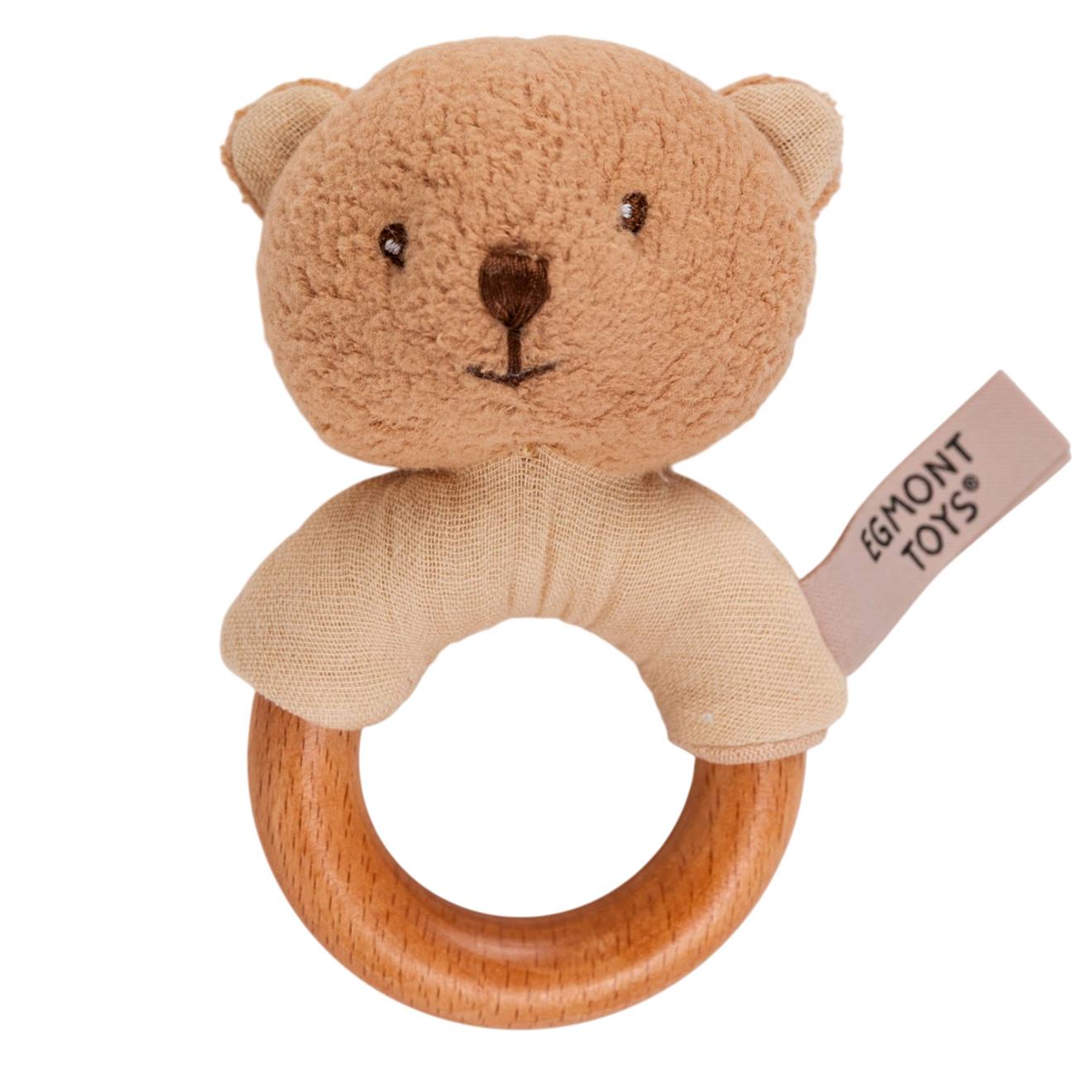 Hochet En Bois Marcel L'ours Beige