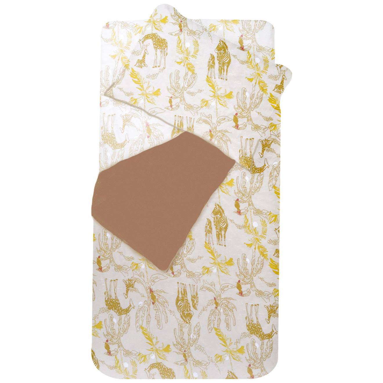 Housse De Couette + Taie D'oreiller Honey Moon (100 X 140 Cm) Blanc, Beige, Écru