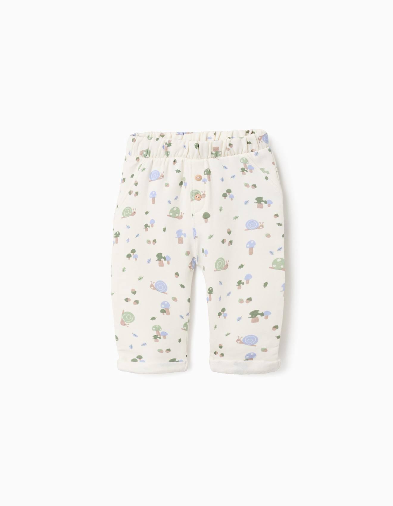 Pantalon De Jogging En Coton Polyester Peigné Blanc
