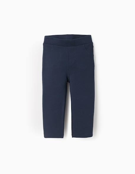 Bébé-Jegging en coton polyester peigné uni
