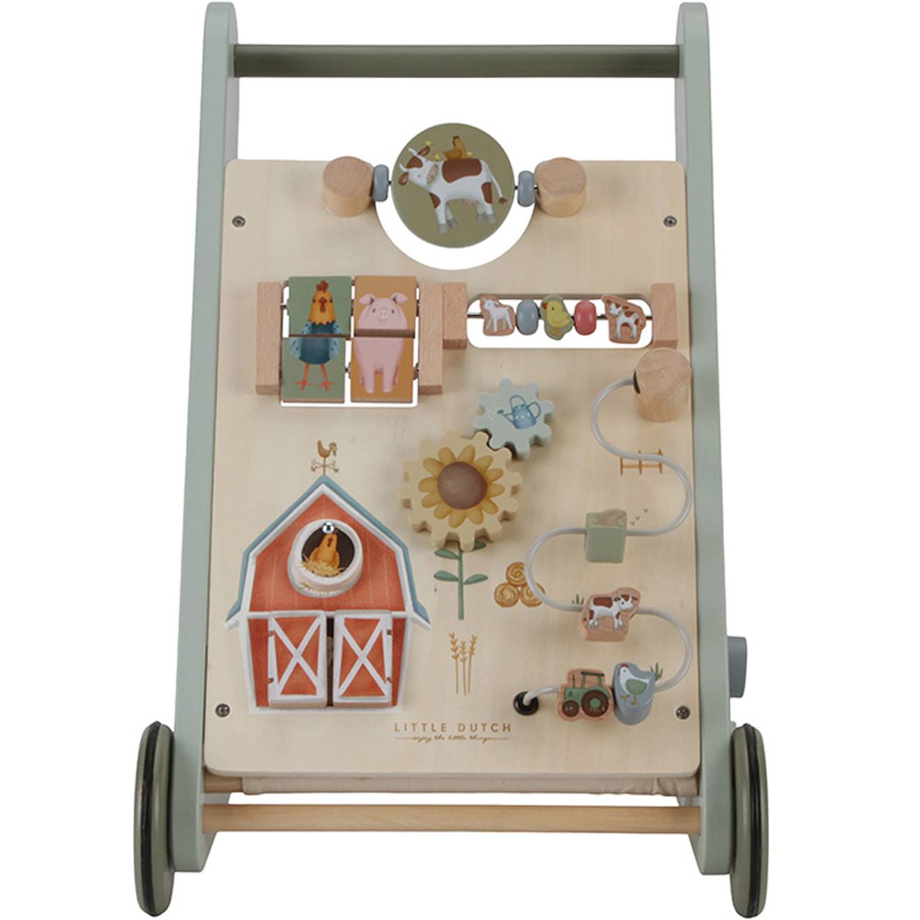 Chariot De Marche En Bois Little Farm Multicolore (Little Dutch) - Image 2