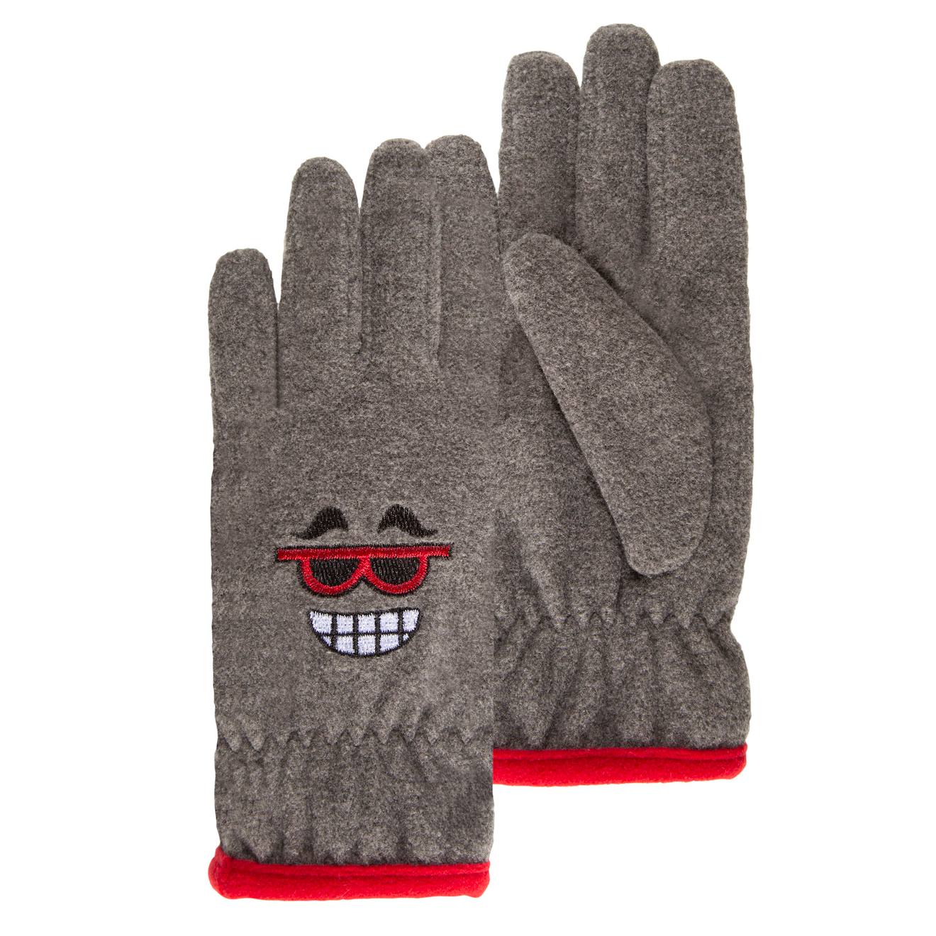 Gants 6/8 Ans Avec Broderie - Doublés Polaire Gris