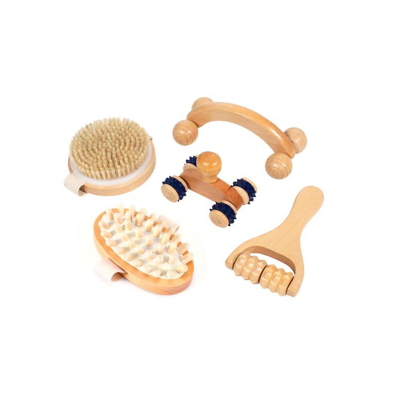 Kit De Massage Sensoriel En Bois - Jouet Éducatif Pour Enfants Multicolore