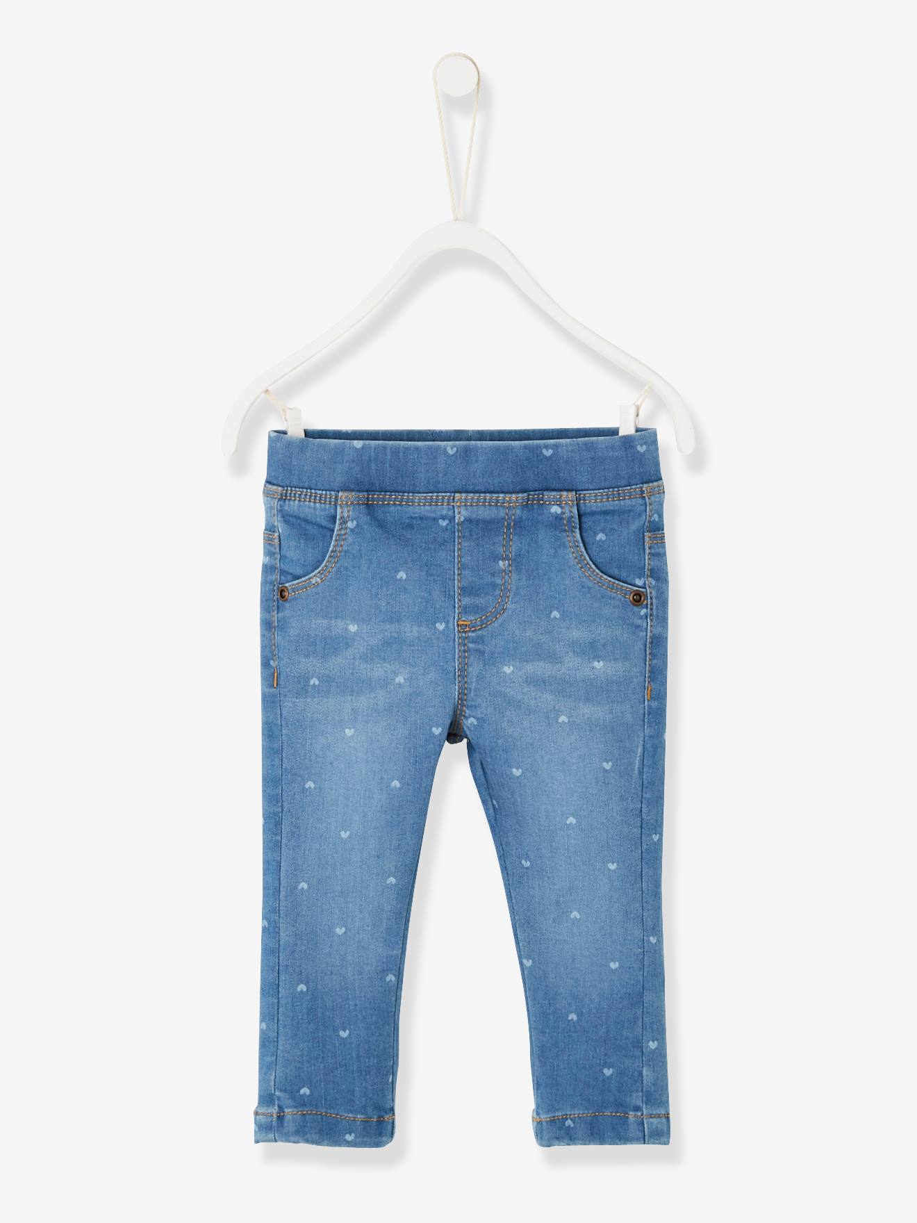 Tregging bébé fille en denim imprimé BASICS stone