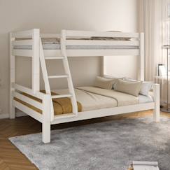 Chambre et rangement-Lit superposé h160 séparable extra-solide en bois massif hercule