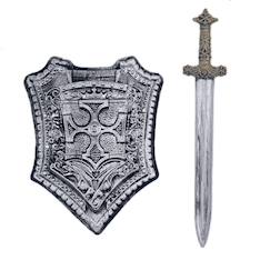 -Accessoires déguisement enfant – glaive et bouclier de chevalier