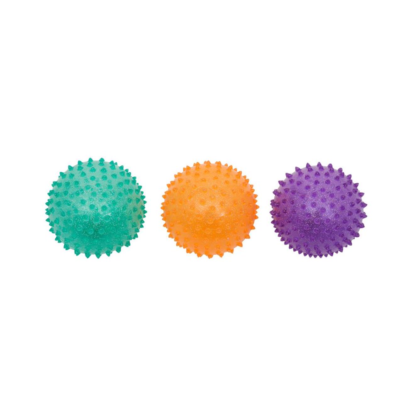 3 Balles Hérisson Souples Paillettes - Jouet Éducatif Pour Enfants Multi-coloured
