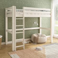Chambre et rangement-Lit mezzanine extra-solide en bois massif  hercule