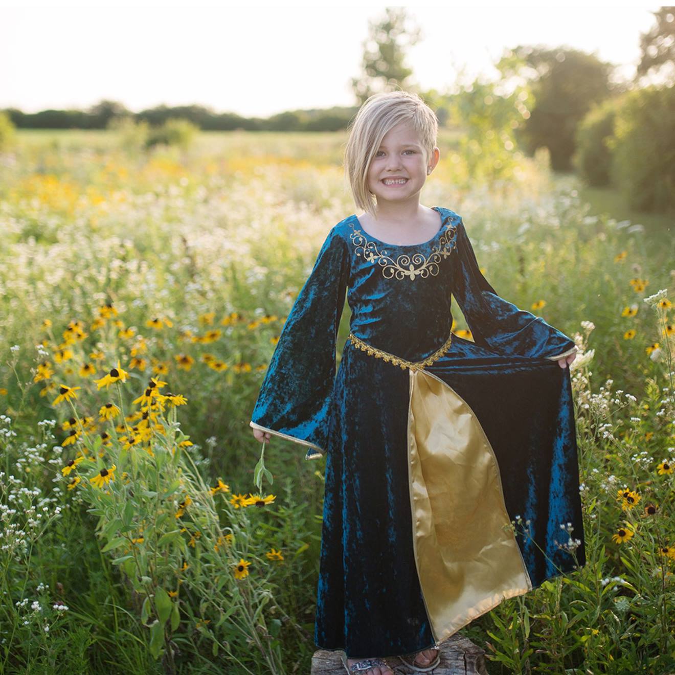 Déguisement Enfant – Robe De Reine Guenièvre Bleu