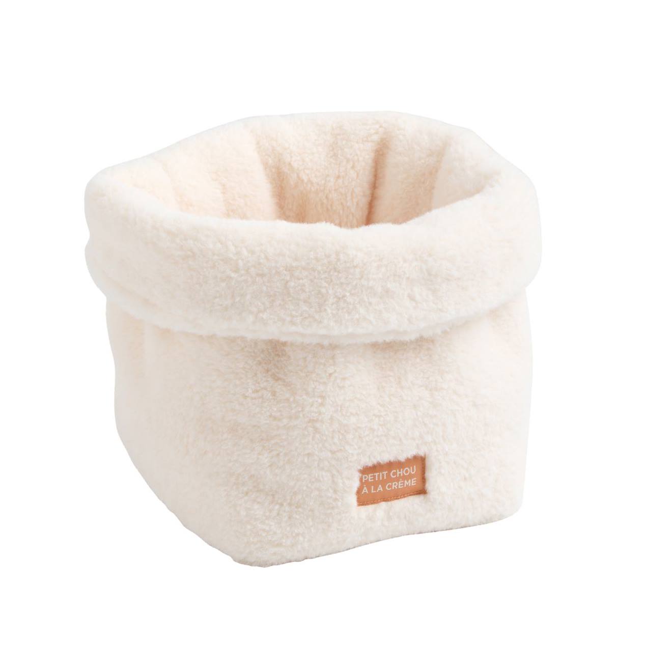 Panière De Rangement En Sherpa - Petit Chou Ecru