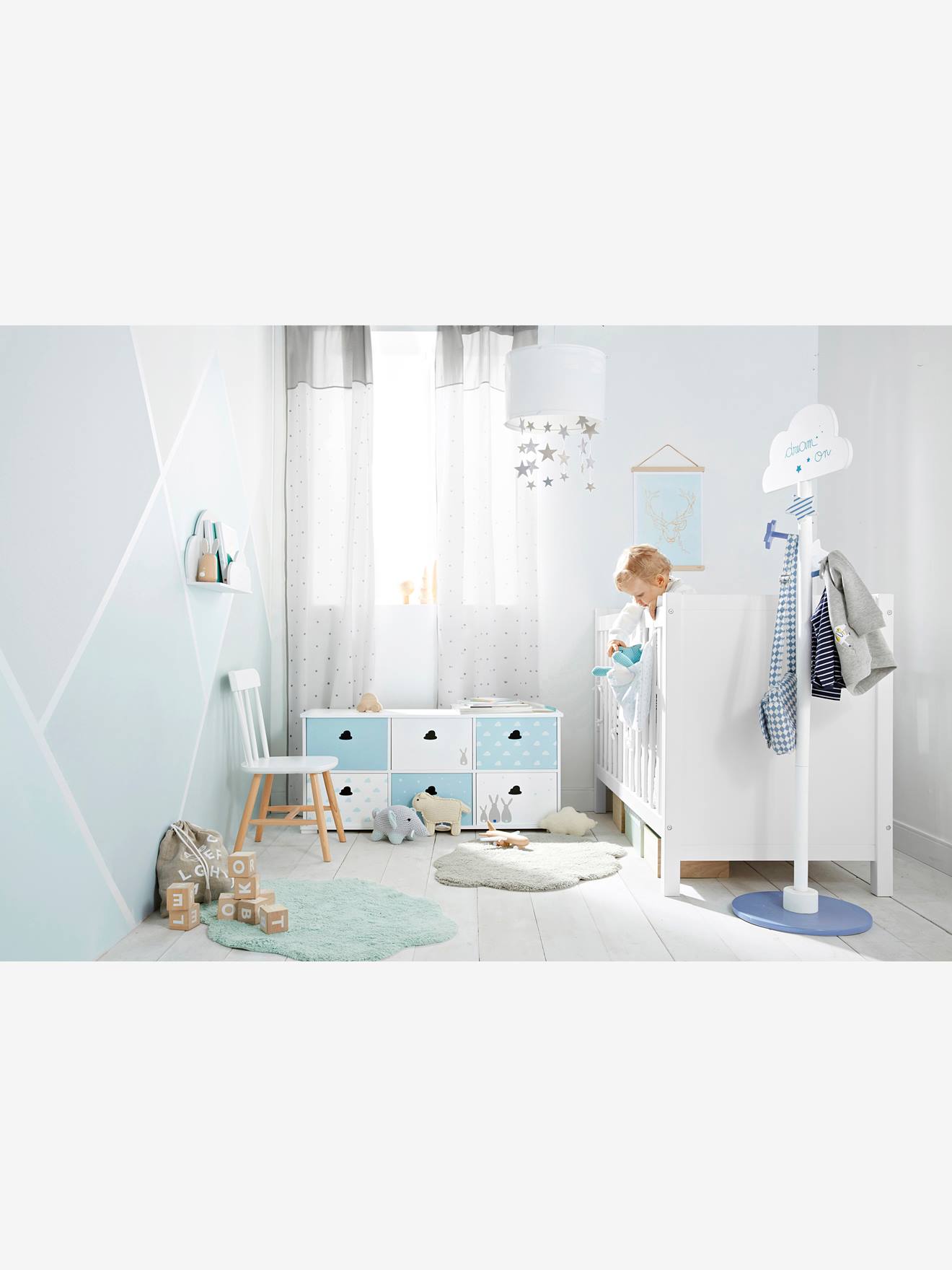 Tapis chambre enfant Nuage - Dreams bleu clair/gris 200x290 cm