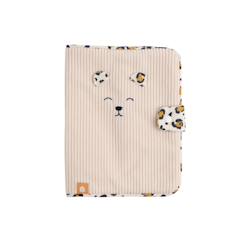 -Protège carnet de santé en velours côtelé - leopard