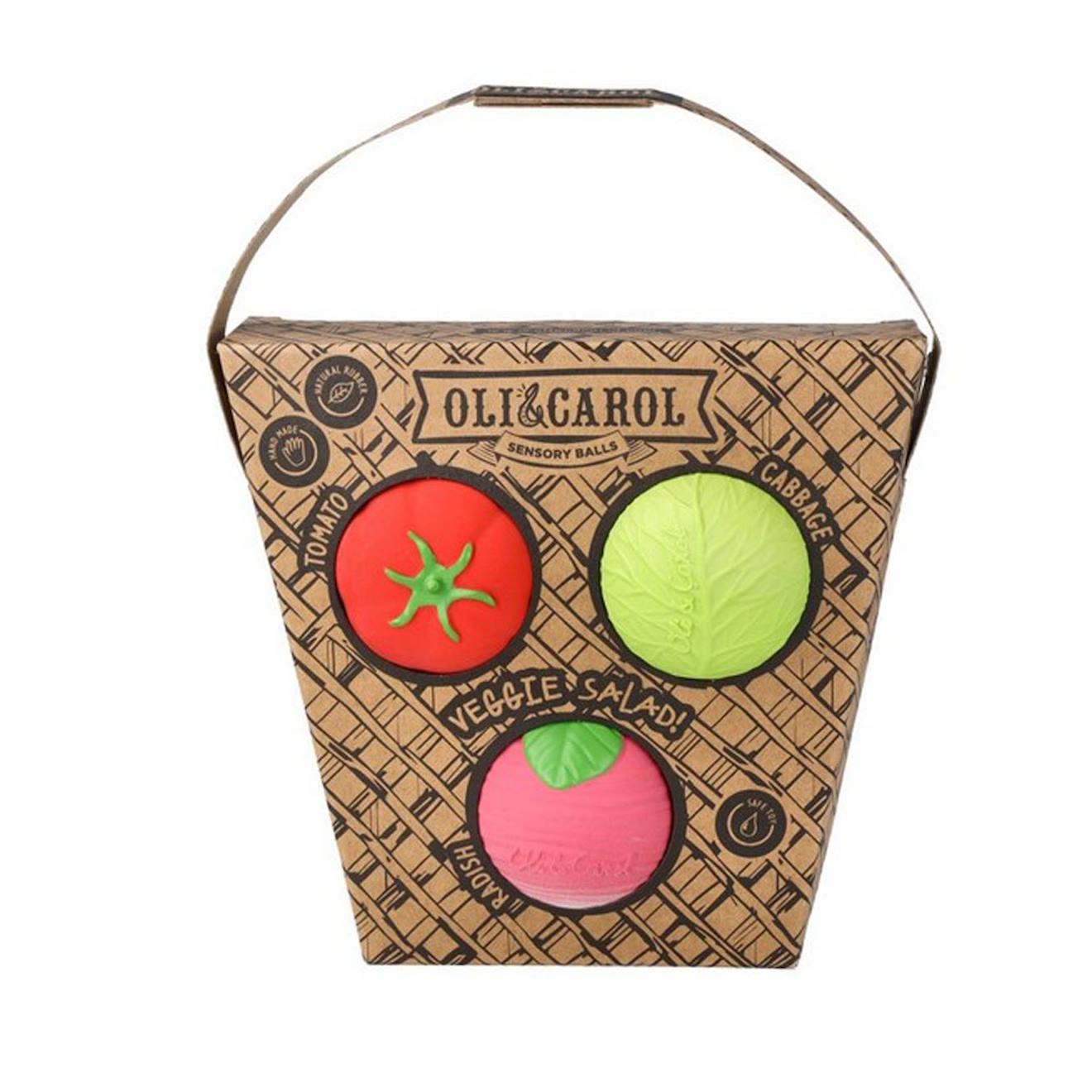 Set De 3 Balles Sensorielles - Veggie Salad Multicolore