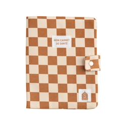 -Protège carnet de santé damier en coton - petit chou