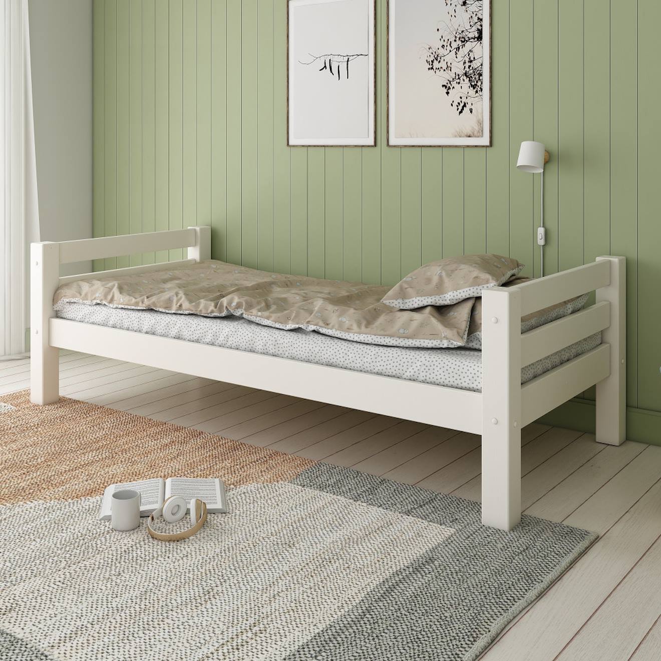 Lit Enfant Extra-solide En Bois Massif Hercule Blanc Lit Enfant Extra-solide En Bois Massif Hercule Blanc