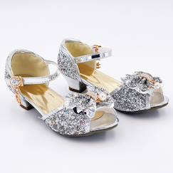 Jouet-Jeux d'imitation-Chaussures de princesse enfant à talon pailletées pour déguisement