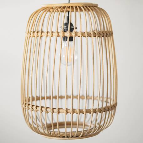 Saudara - Suspension Ronde 30cm - Java Rotin Blanchi