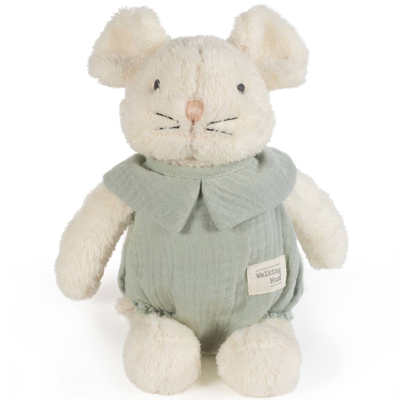 Peluche Souris Poppy Cannelle (25 Cm) Vert D'eau, Écru (Walking Mum) - Couverture
