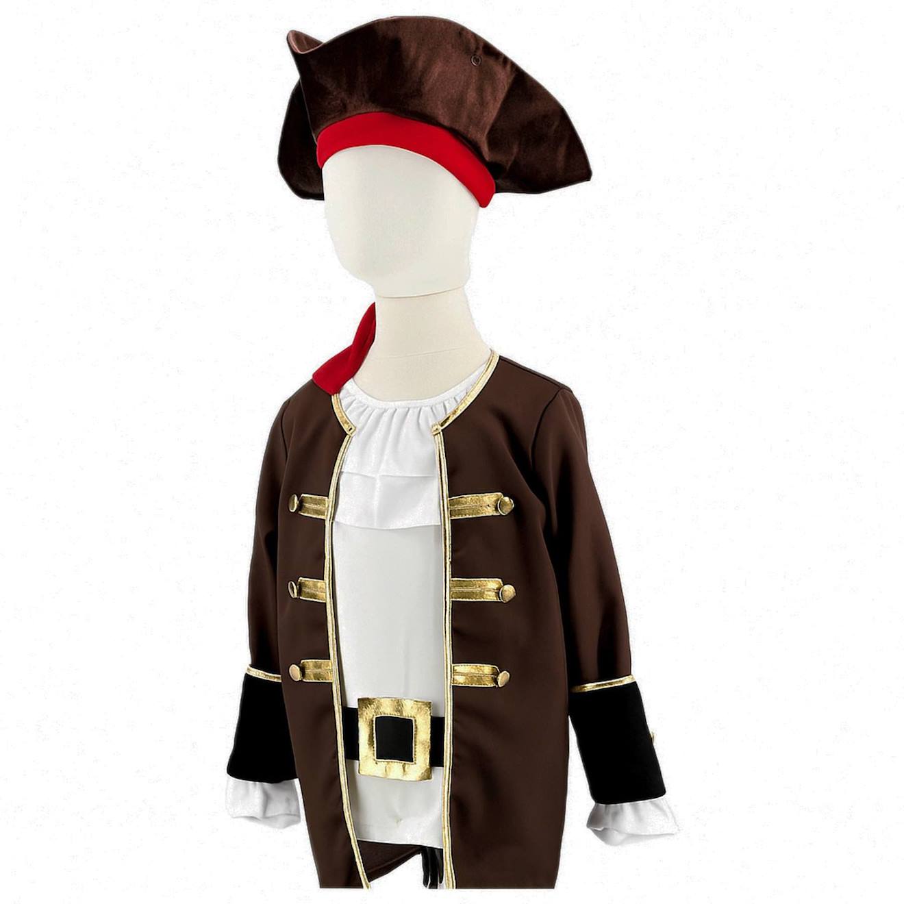 Déguisement Enfant Pirate Capitaine Kidd Marron
