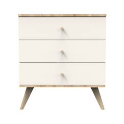 Commode 3 tiroirs avec pieds bois - camille  - vertbaudet enfant