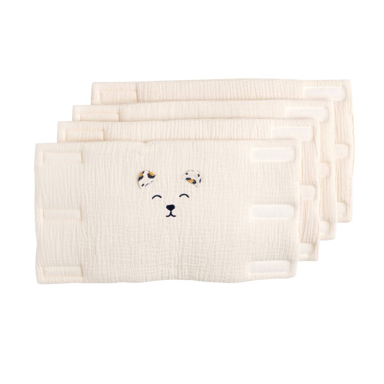 Protections De Barreaux De Lit En Coton Ecru Léopard