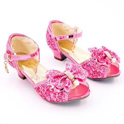Jouet-Jeux d'imitation-Déguisements-Chaussures de princesse enfant à talon pailletées pour déguisement