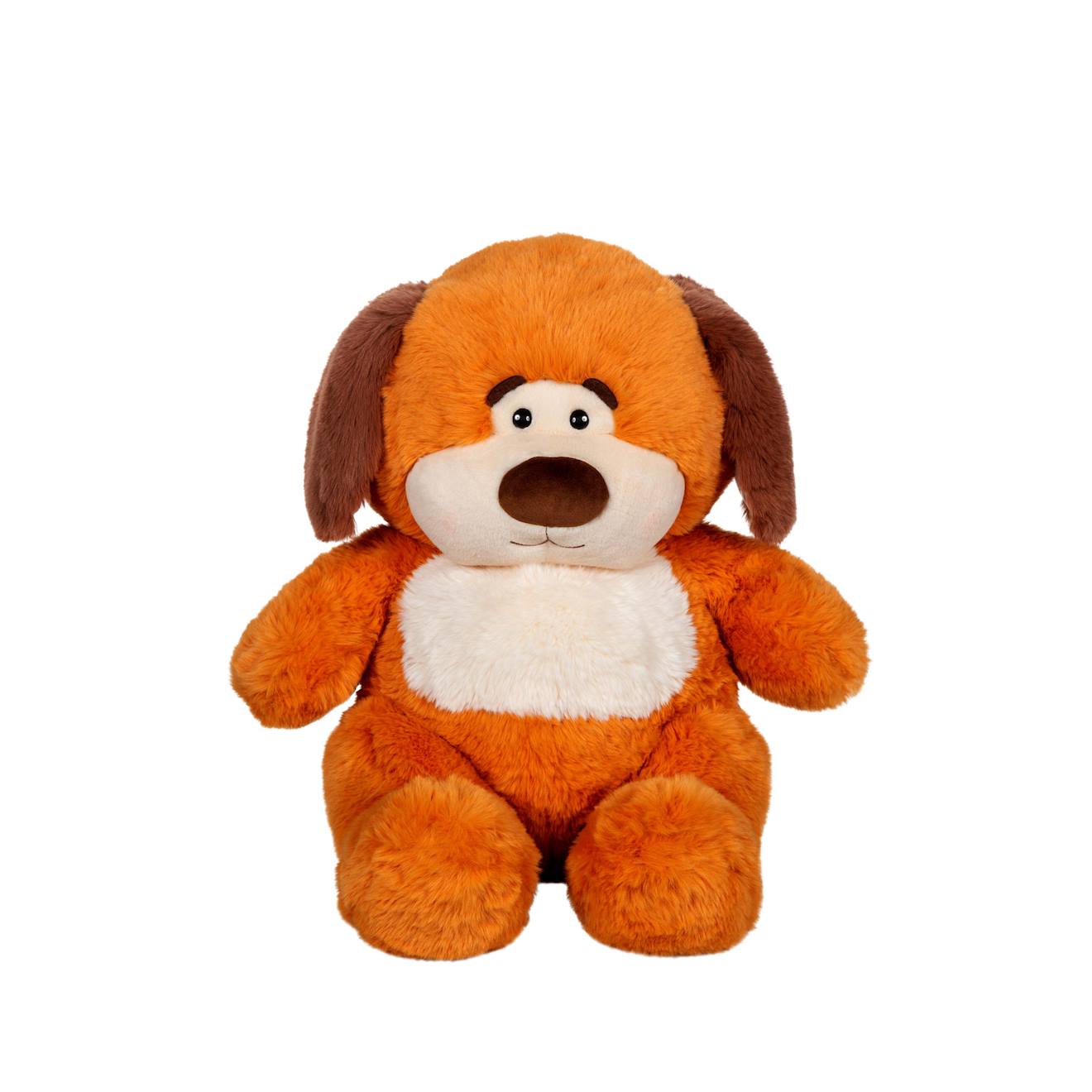 Peluche Chubby Dog - Chien Marron Clair Et Beige 40 Cm Beige