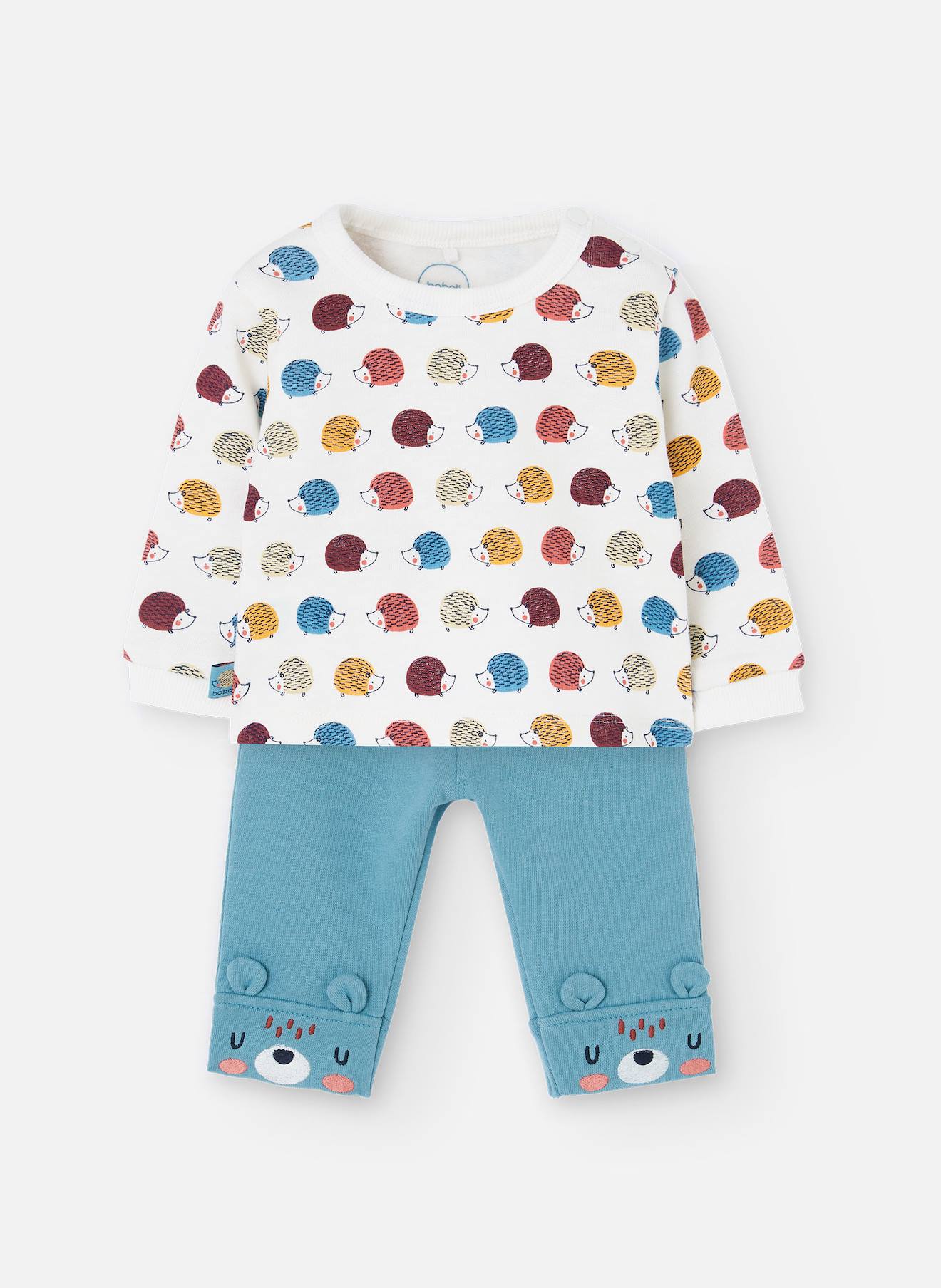 Ensemble Bébé En Tricot Avec Hérissons Multicolore