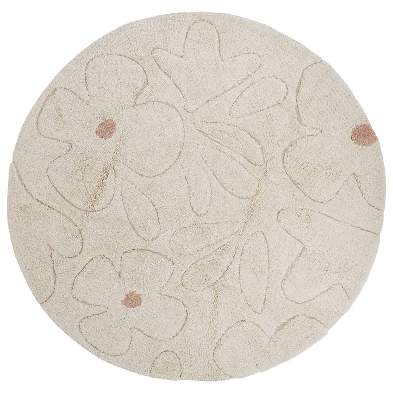 Tapis Gentle Flora Rond Multicolore