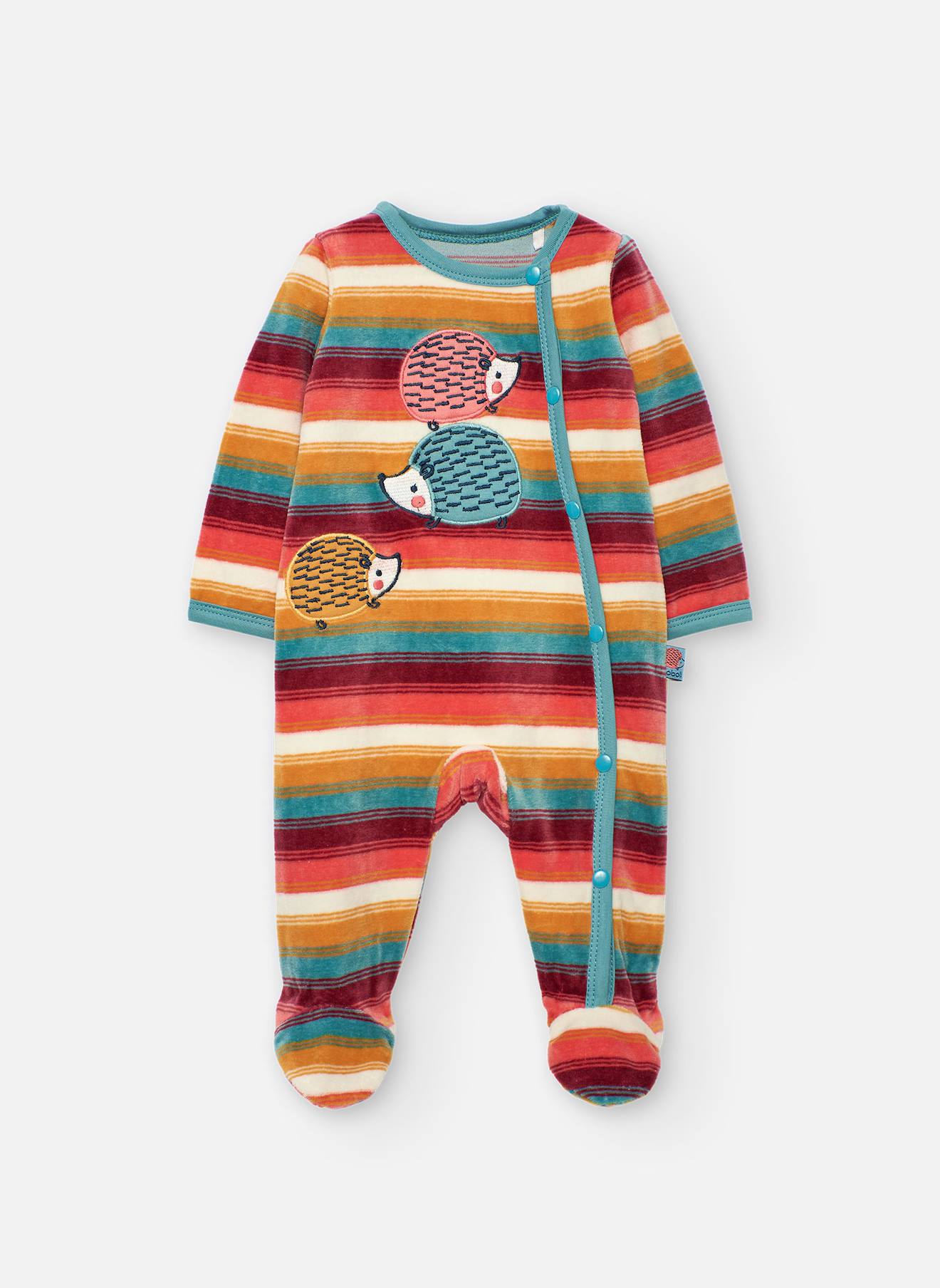 Combinaison Bébé En Maille Rayée Multicolore