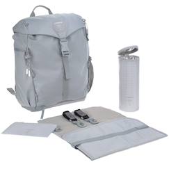 -Sac à dos à langer en polyester recyclé gris outdoor green label