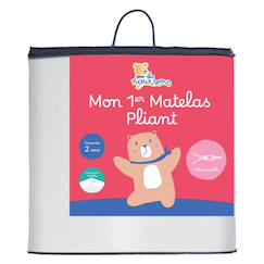 Puériculture-Lit de voyage et accessoires sommeil-Matelas pliant bébé de voyage - déhoussable