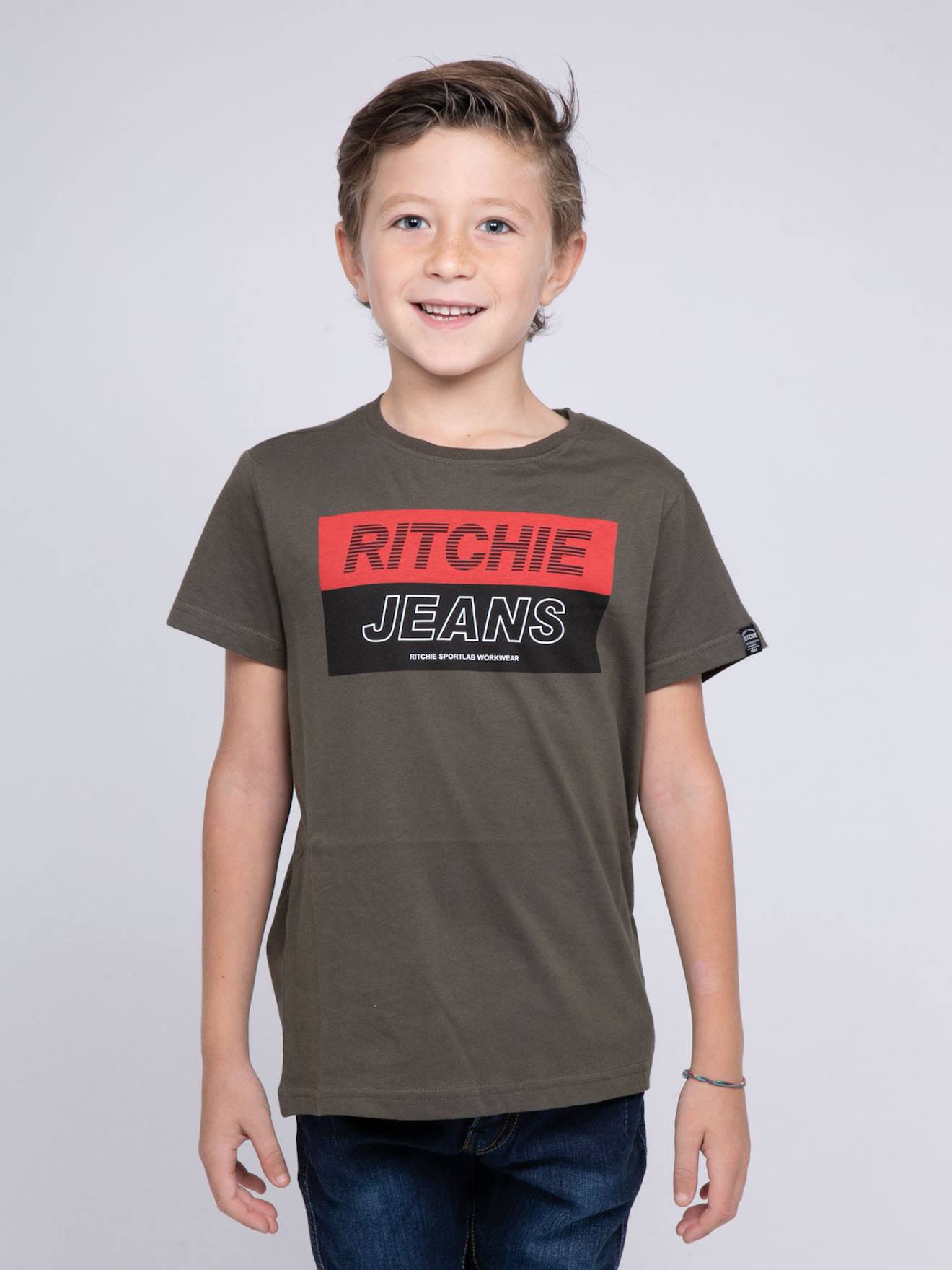 T-shirt Col Rond Pur Coton Jadamix Garon Kaki 10 €