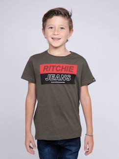 T-shirt col rond pur coton jadamix garçon  - vertbaudet enfant