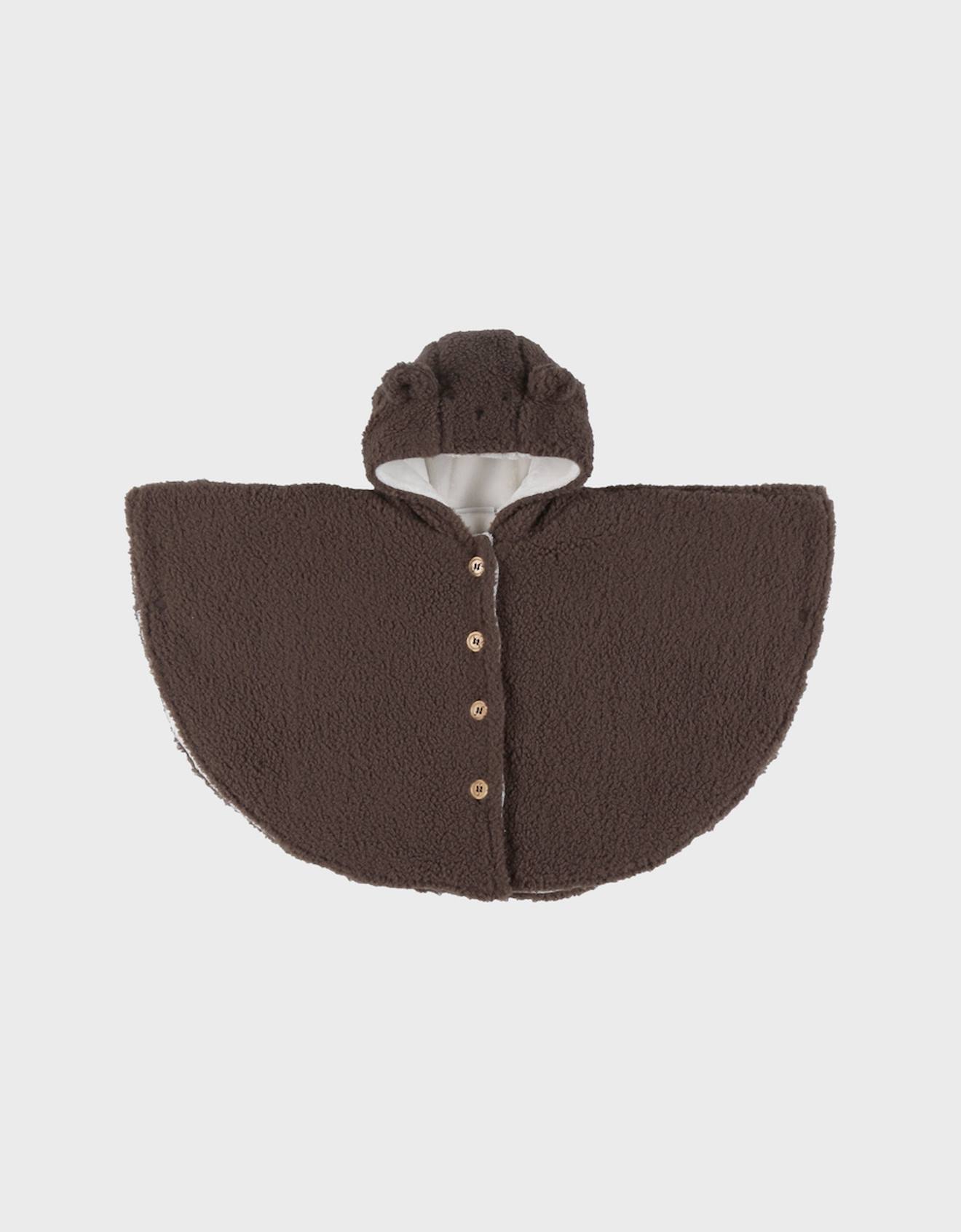 Manteau Poncho Bébé Chocolat En Groloudoux® Marron
