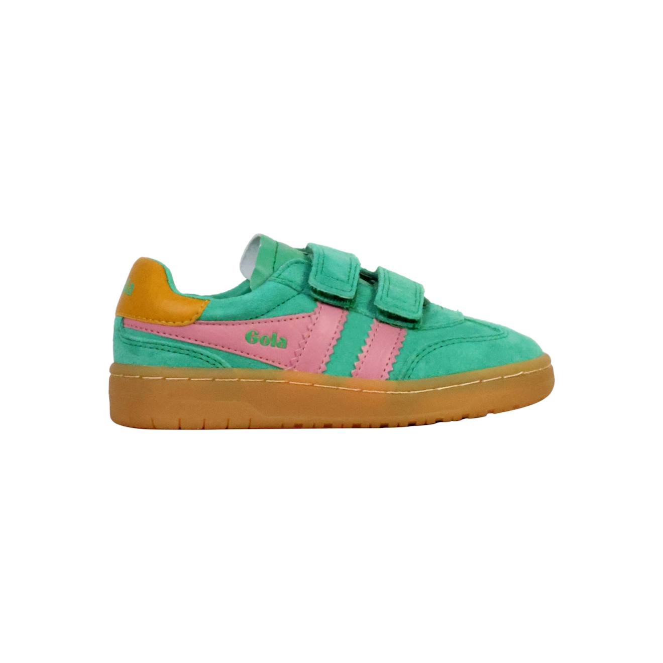 Baskets Enfant Basses À Scratch Jade Candy Soleil Gomme
