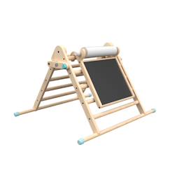 -Triangle d'escalade pliable avec tableau montessori bois fsc®