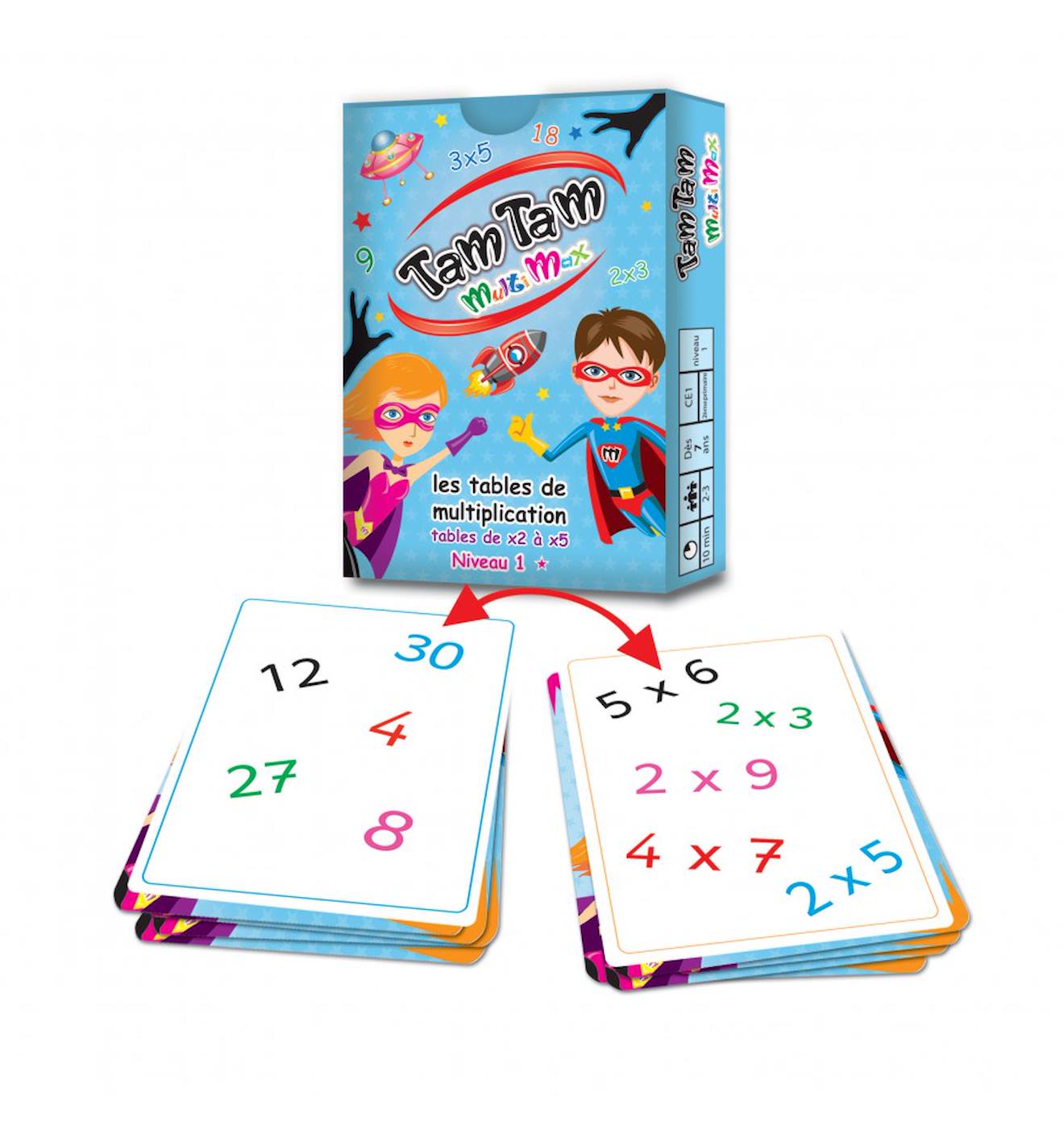 Jeu D'observation Et Calcul Mental Tam Tam Tables De Multiplication Niveau 1 Multicolore