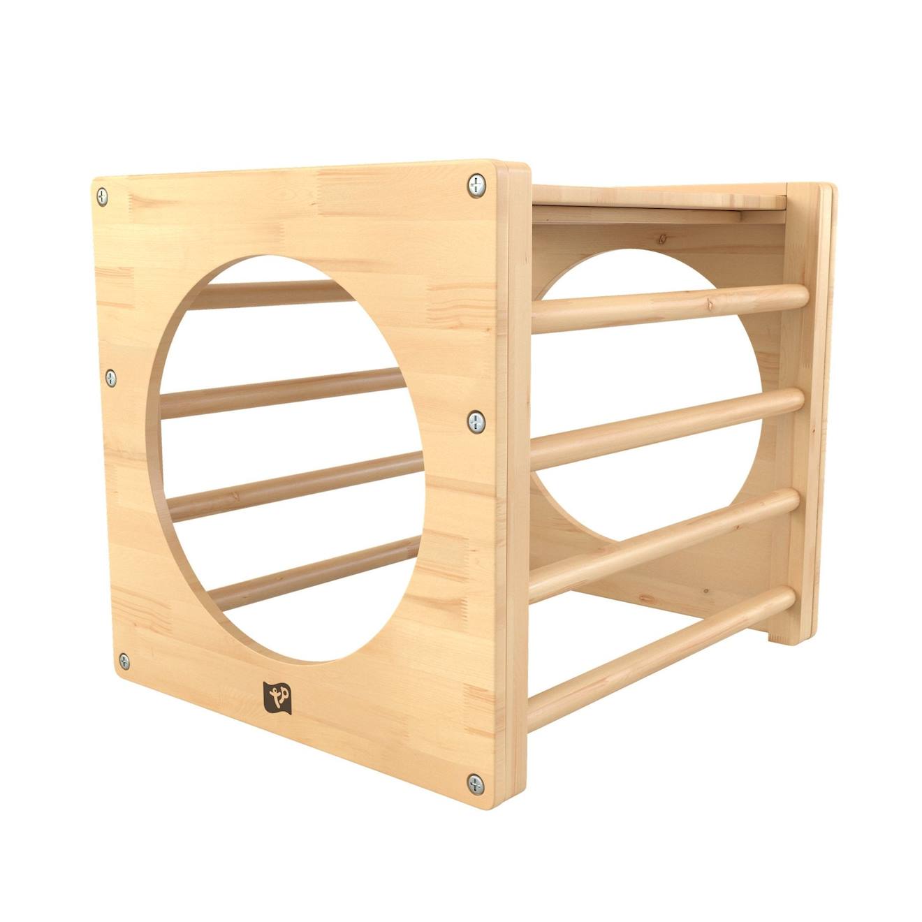 Cube D'escalade Montessori Bois Fsc® Marron (Active Tots) - Image 1