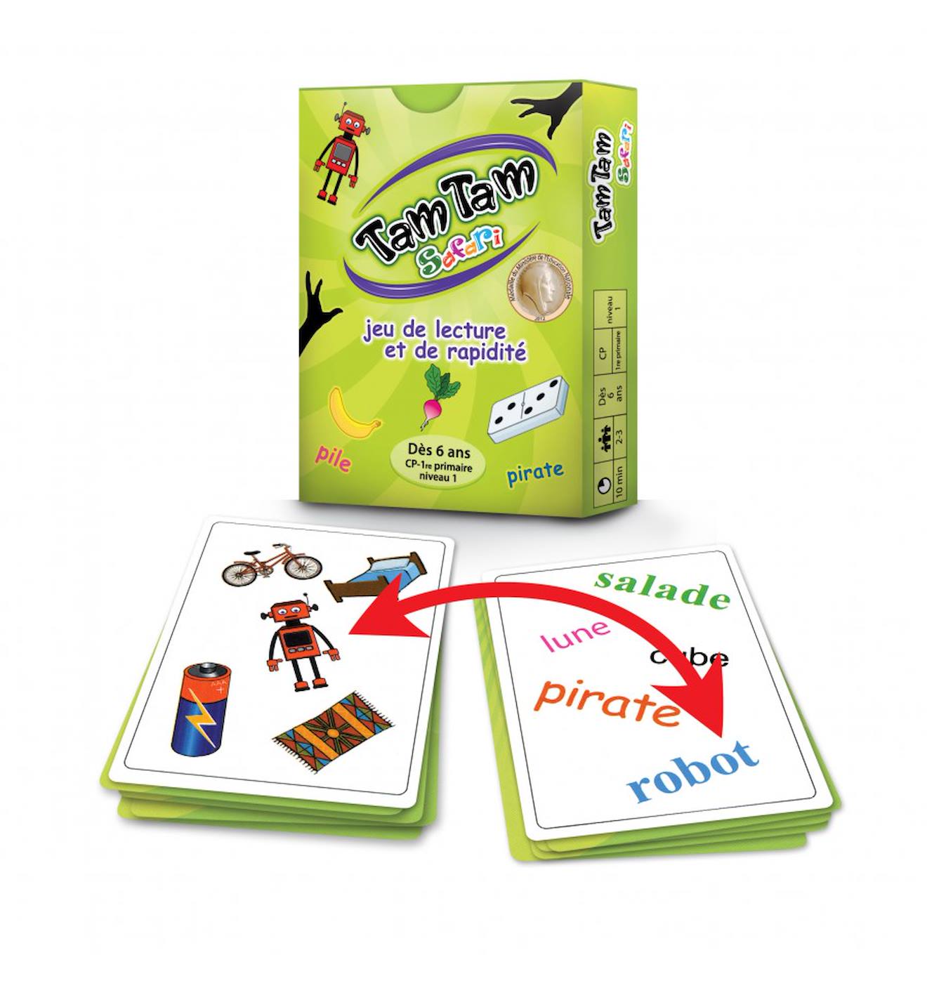 Jeu Lecture Tam Tam Safari - Cp Niveau 1 Multicolore