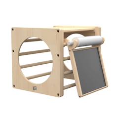 Jouet-Premier âge-Cube d'escalade avec tableau créatif montessori bois fsc®