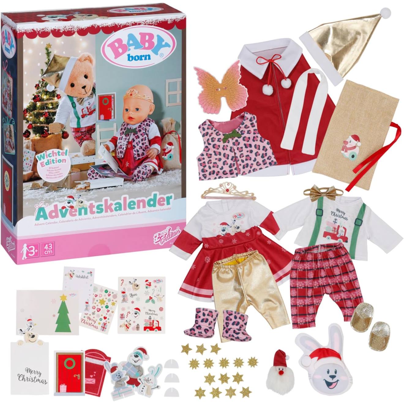 Baby Born Calendrier De L'avent Avec 24 Surprises Multicolore