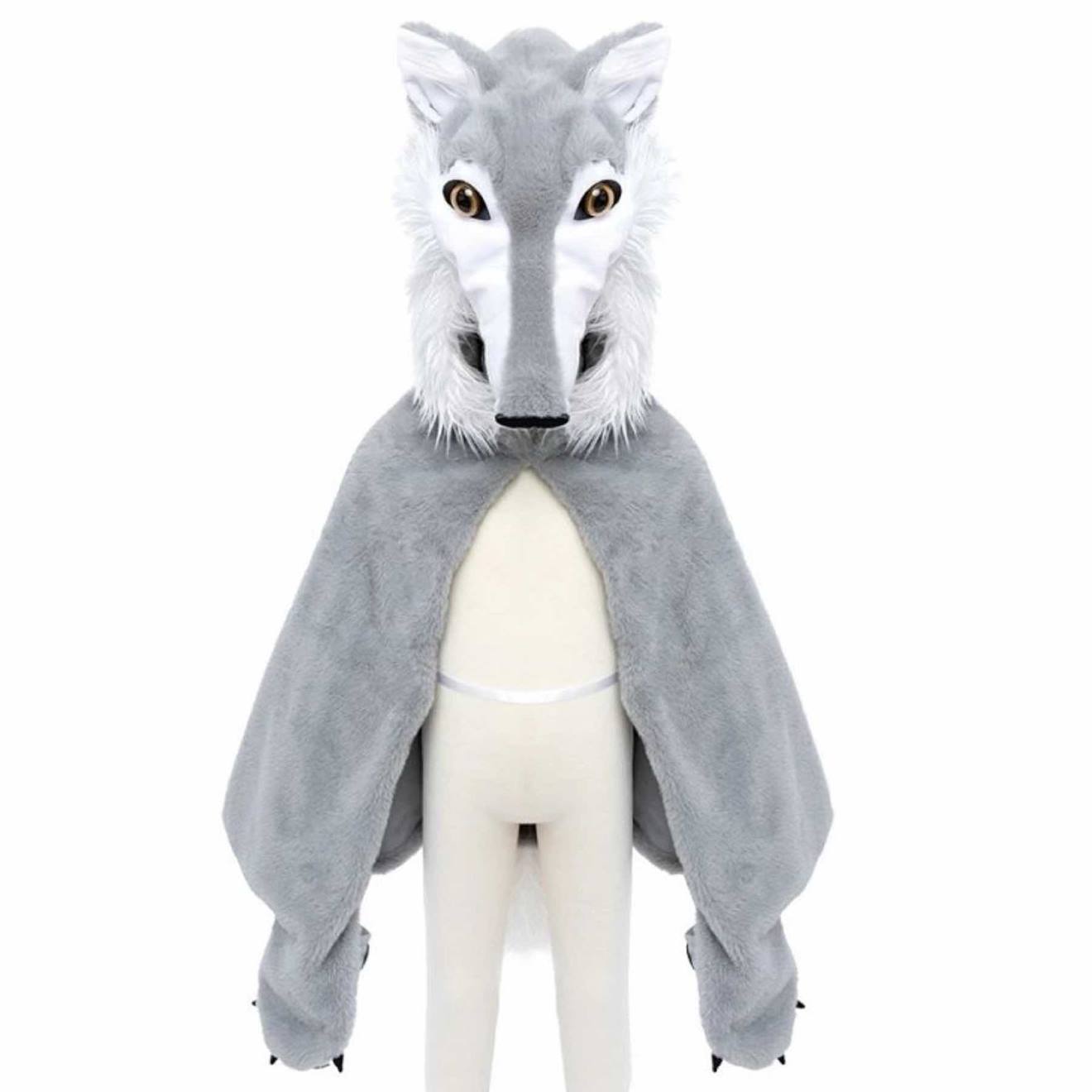 Déguisement Enfant Cape De Loup Gris