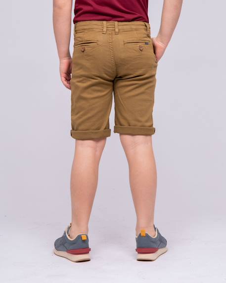 Bermuda chino bavolta garçon Beige+Bleu marine+Cognac+Marron+Noir+Rouge framboise 10 - vertbaudet enfant 