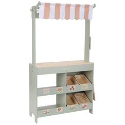 Jouet-Jeux d'imitation-Marchande en bois FSC et tissu