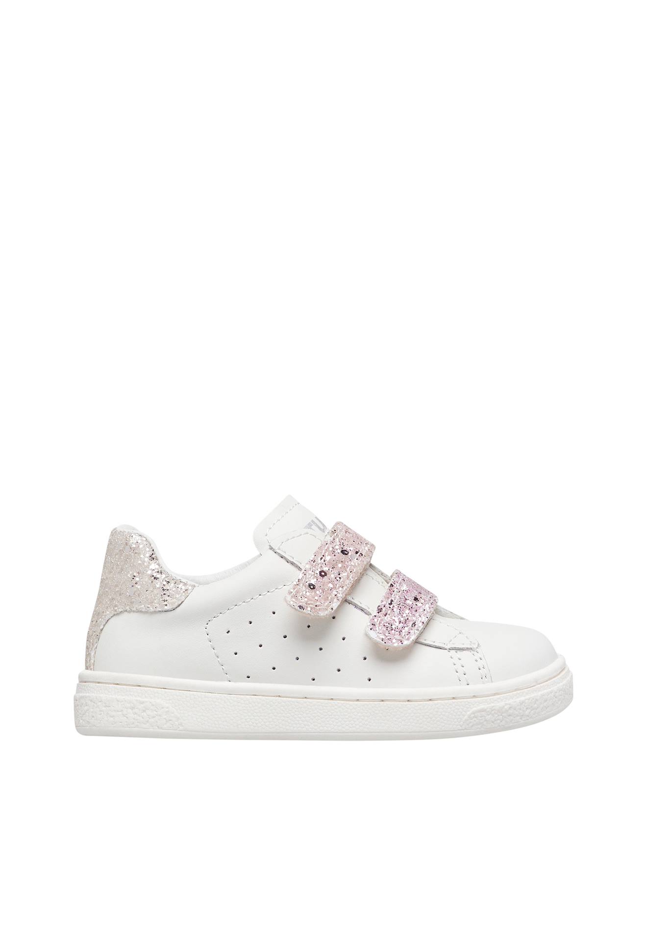 Baskets En Cuir Et Tissu Pailleté Hasselt 2 Vl. Lavande